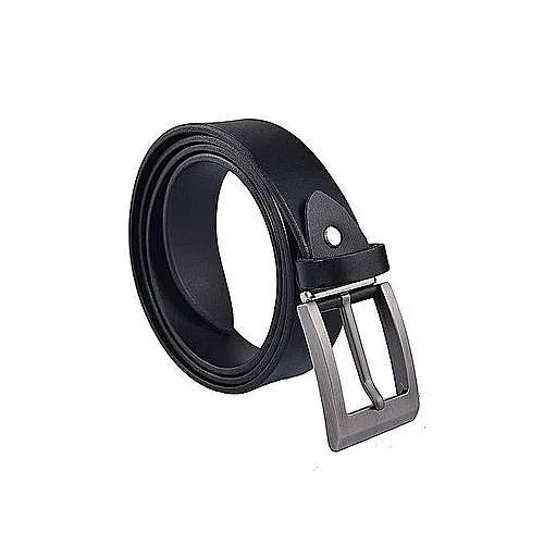 Designer Faux Leather Belt - Black.